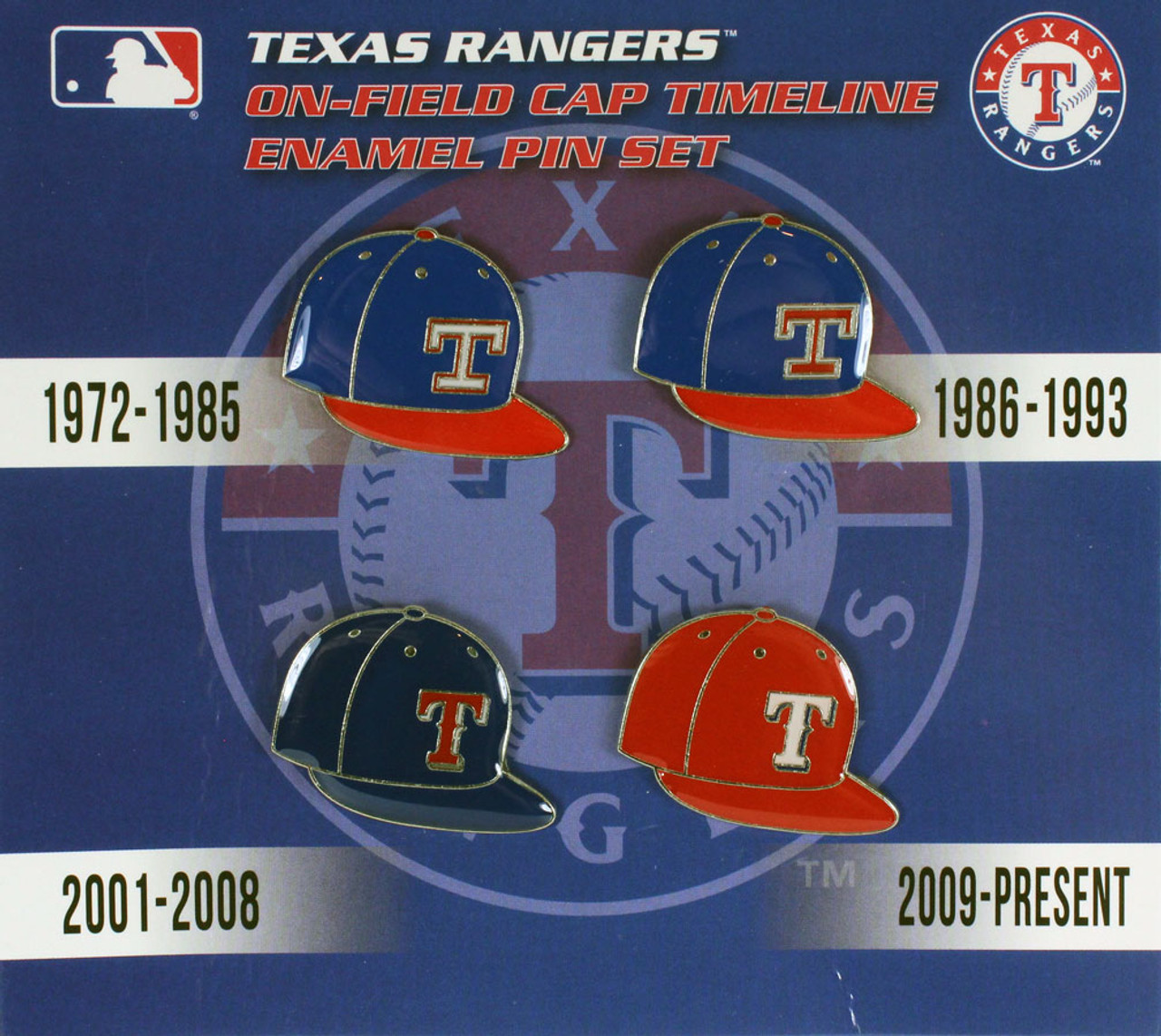 Tampa Bay Rays Cooperstown Collection Cap Timeline Pin Set