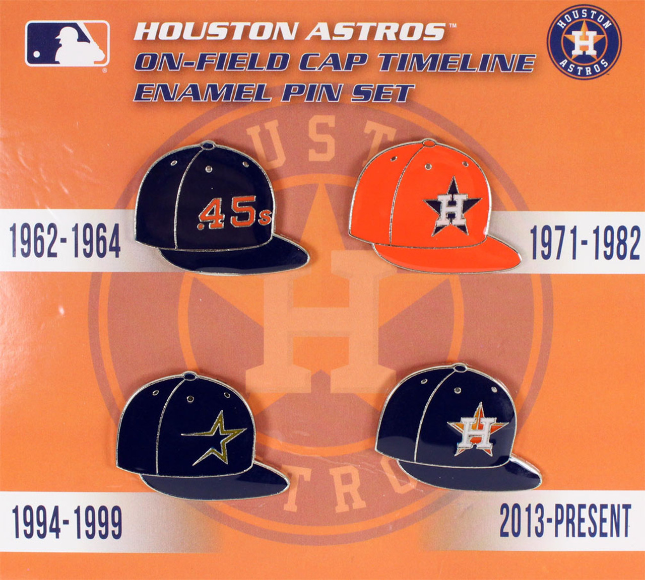 Houston Astros Cooperstown Collection Cap Timeline Pin Set