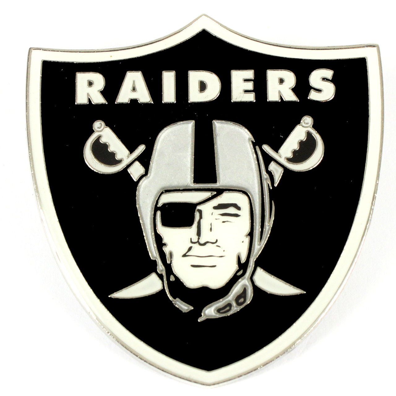 Black Las Vegas Raiders 12'' x 16'' Framed Circle Logo Print