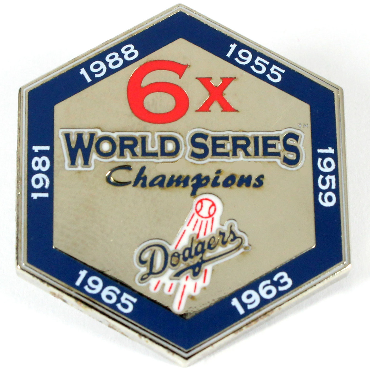 Los Angeles Dodgers 6-Time World Series Champions Pin - Limited 1,000