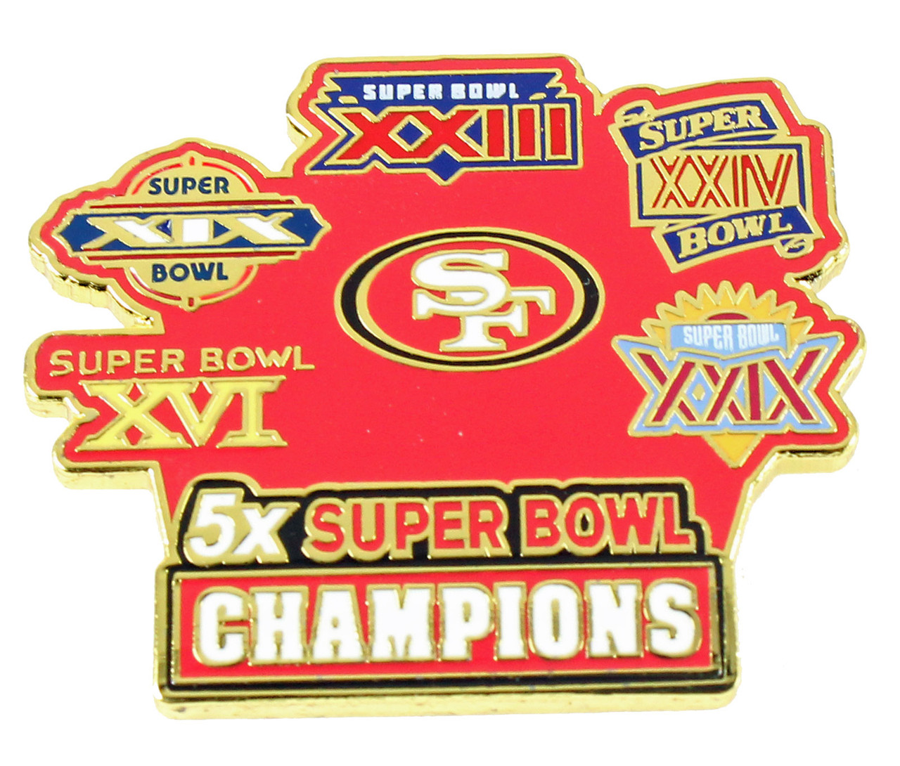 San Francisco 49ers 5-Time Super Bowl Champions Pin - Limited 1,000