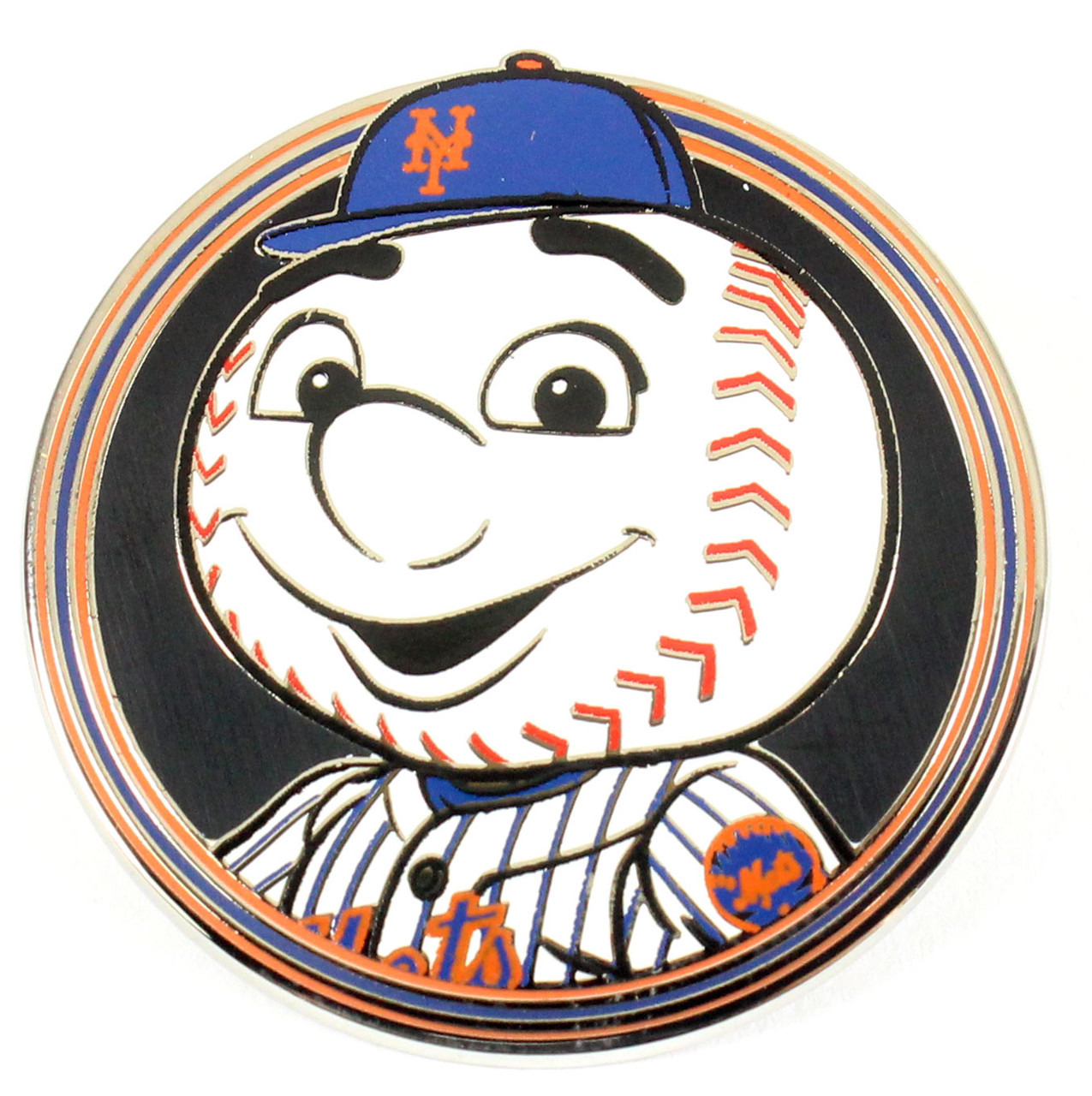 New York Mets Mr. Met Mascot Pin - Round