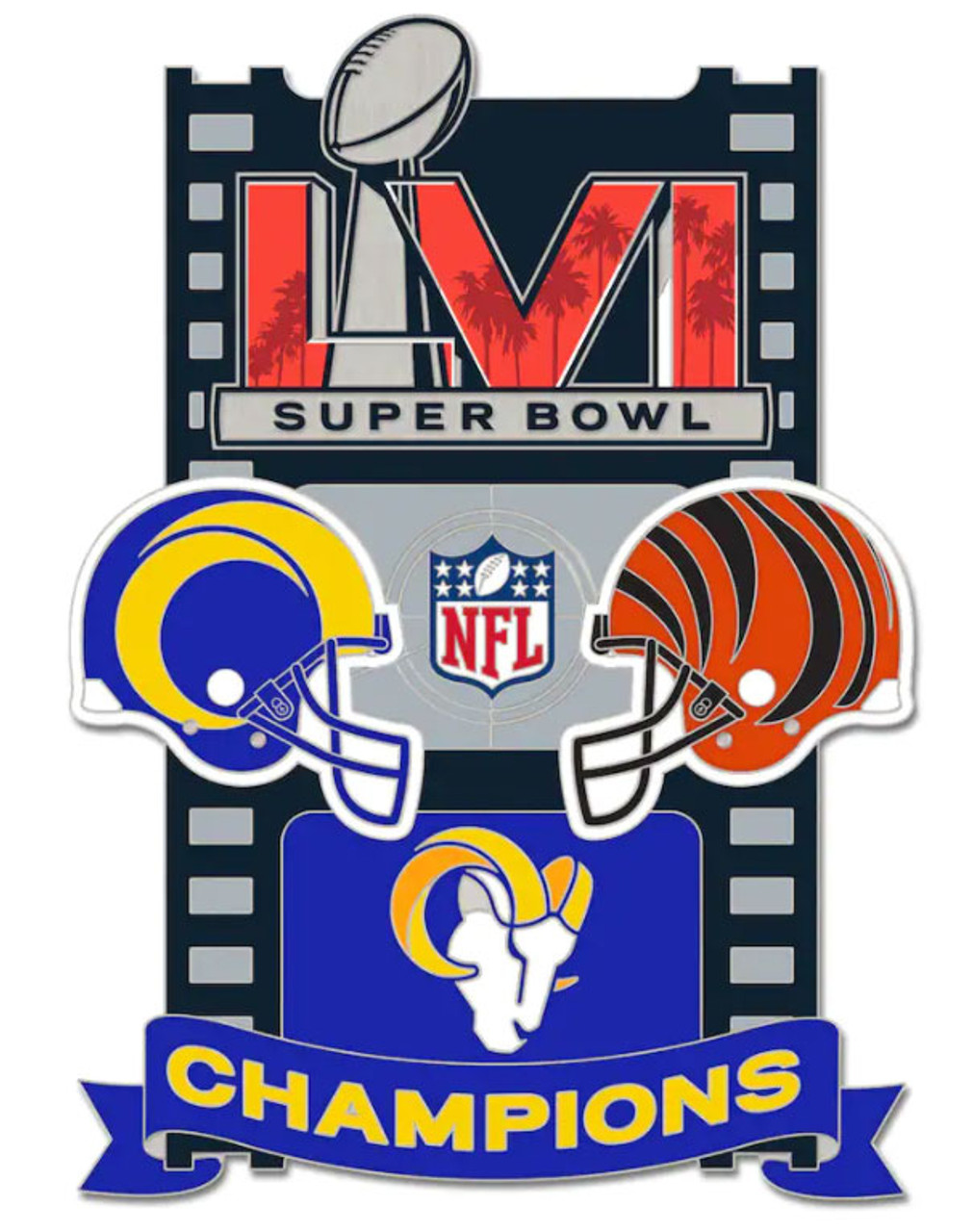 Los Angeles Rams Super Bowl LVI (56) Champions Pin