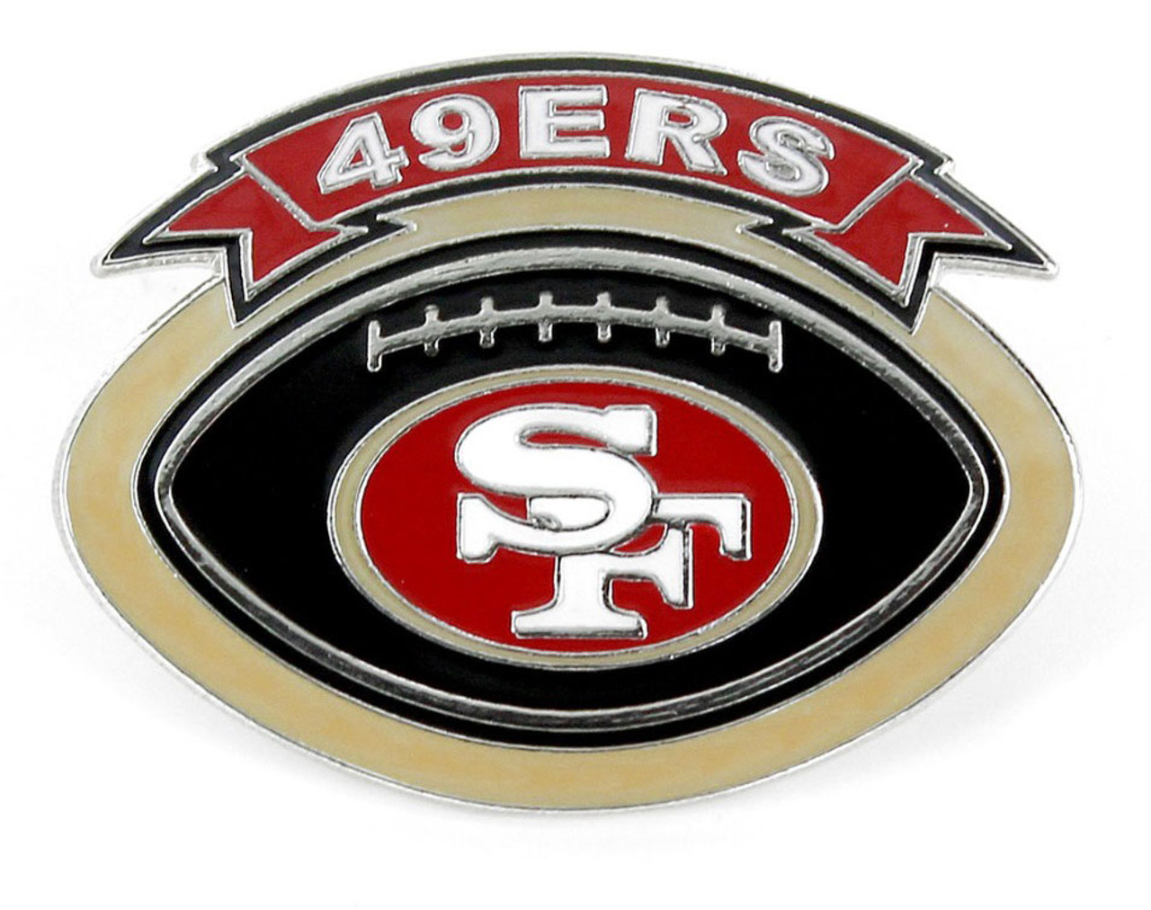 くすぶり　NFL 49ers 刺繍ロゴ ゴールド San Francisco 49ers Pinwheel Logo Junior Football