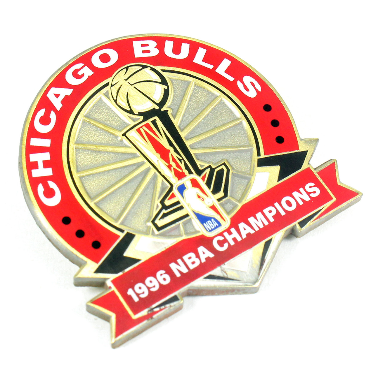 Chicago Bulls 5 Time NBA Champions記念バッチ Chicago Bulls 1996 NBA Champions Pin - Limited 1,000
