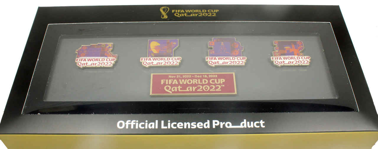 FIFA 2022 World Cup Qatar Four Framed Pin Set - 9.5