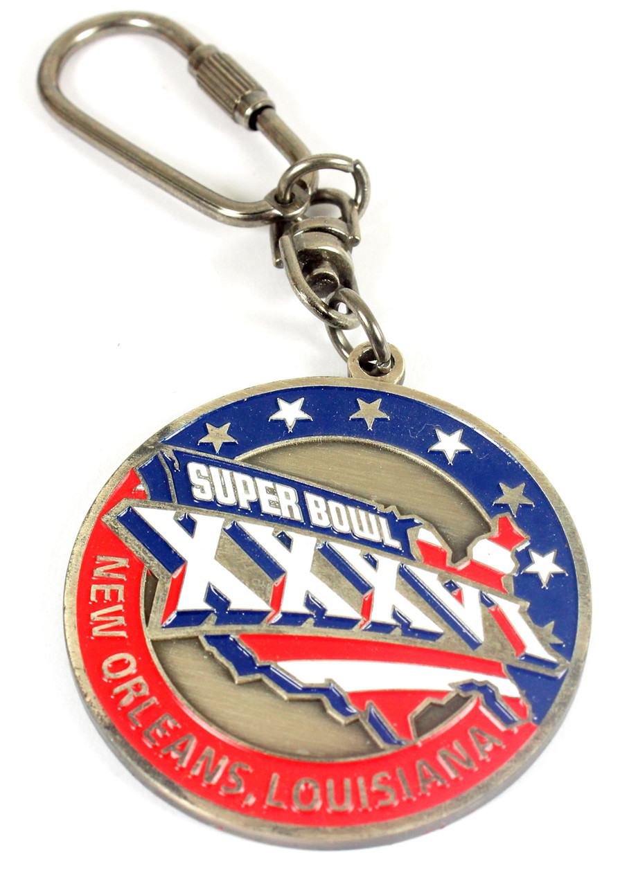 Key Chains Super Bowl Xxxvi (36) Double Sided Key Chain