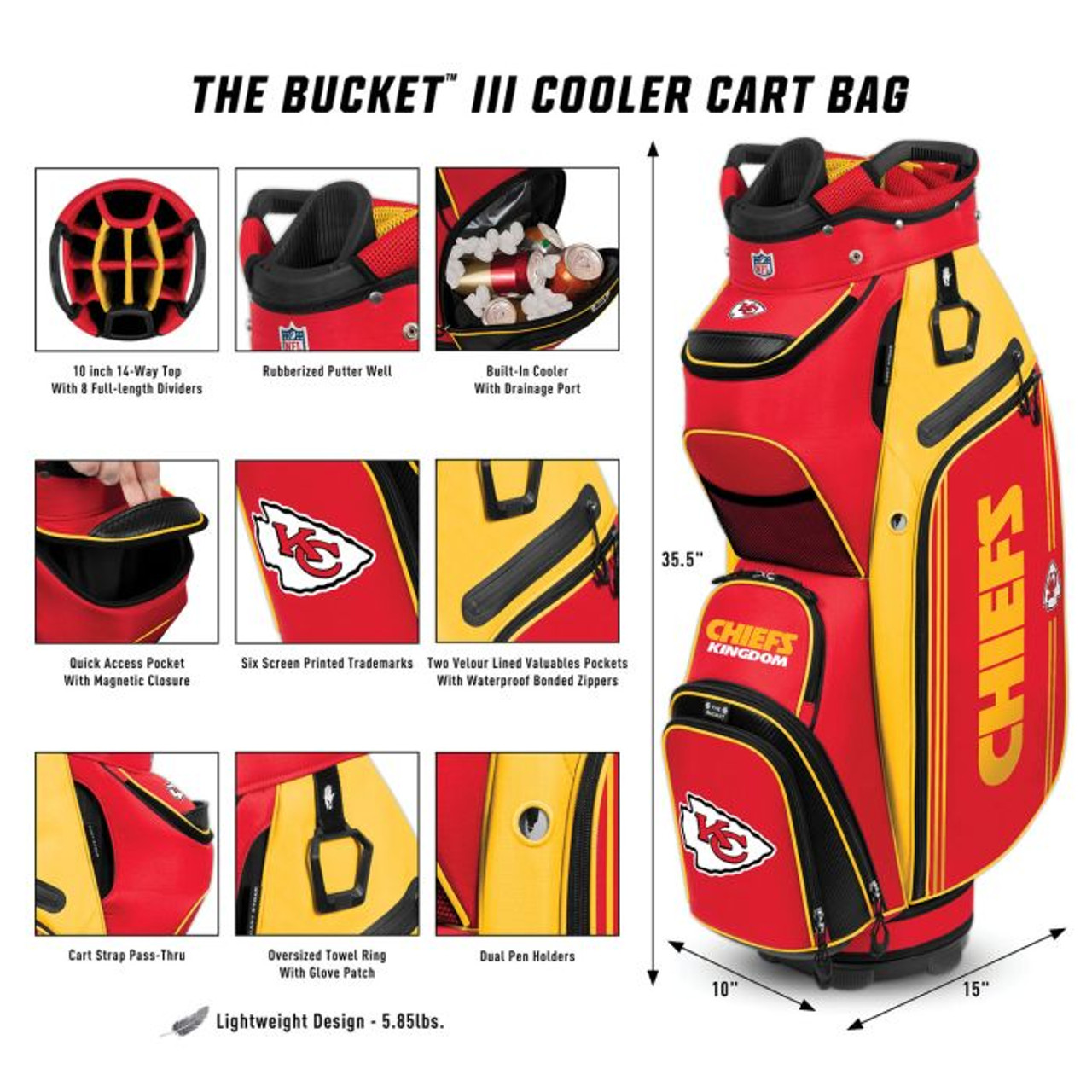 Chicago Bears Golf Bag w/ Cooler Bucket
