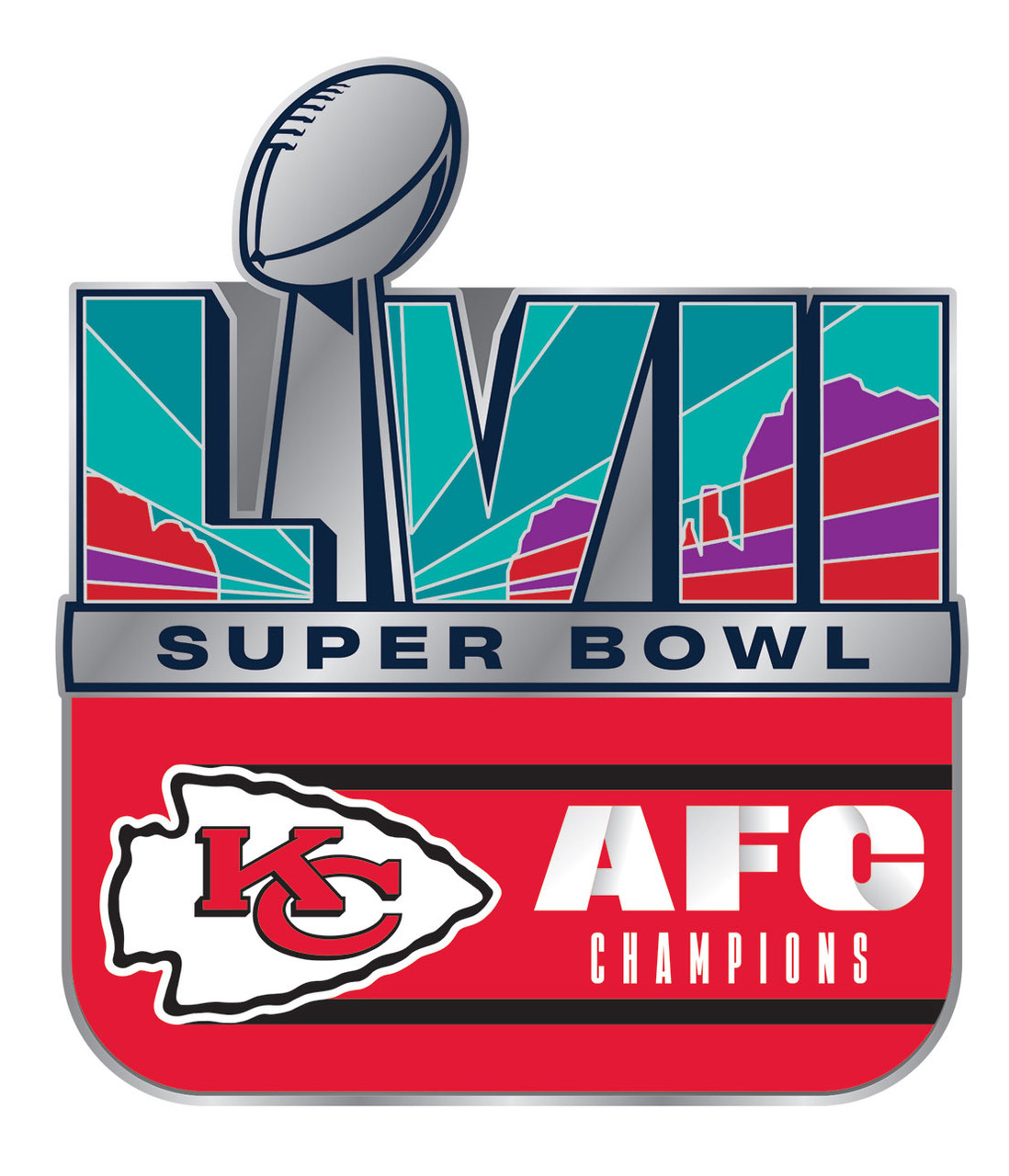 Kansas City Chiefs 2022 AFC Champs Pin - Super Bowl LVII (57)