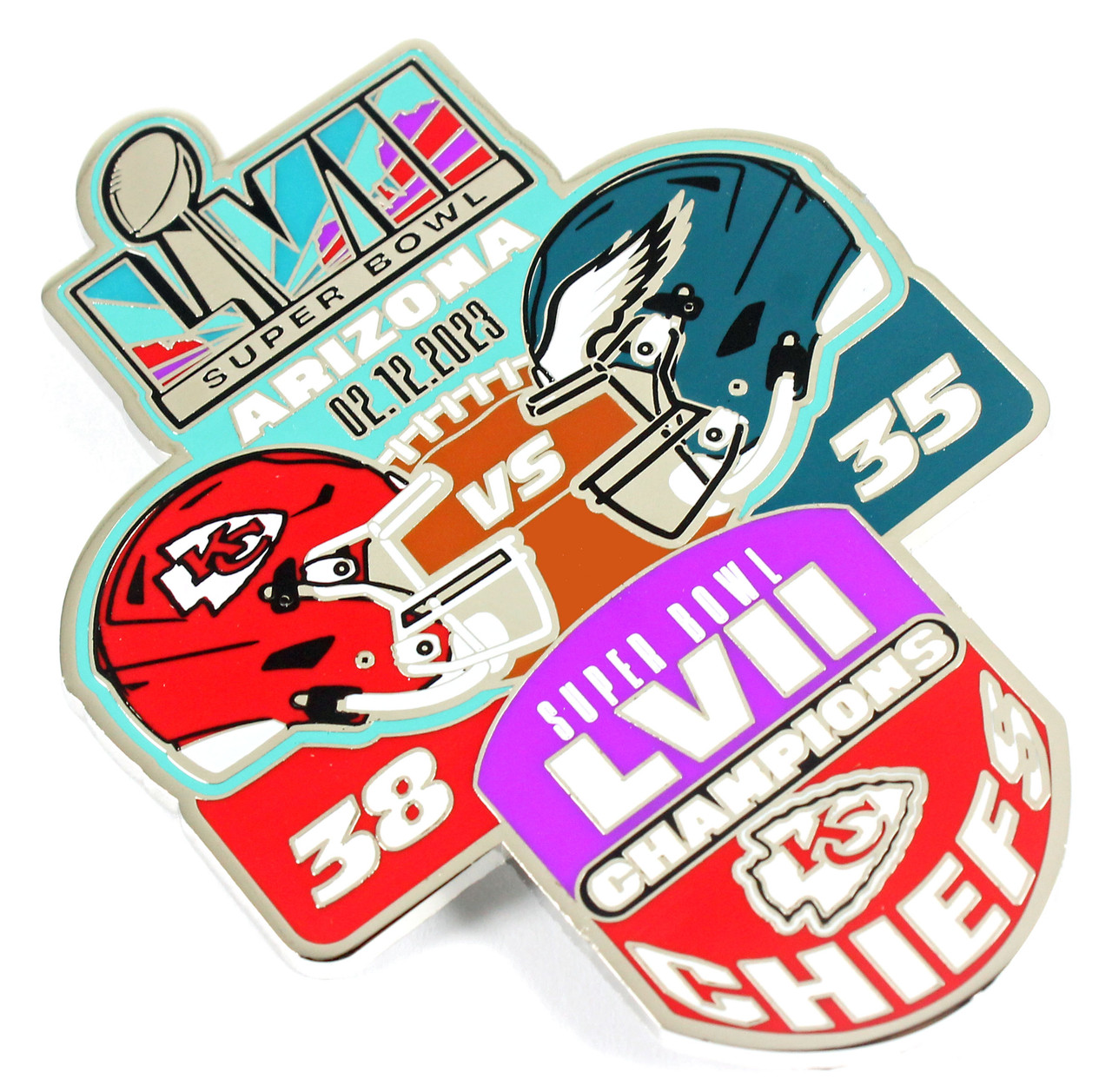 Kansas City Chiefs Super Bowl LVII Champions Collector Pin Badge - Trophy