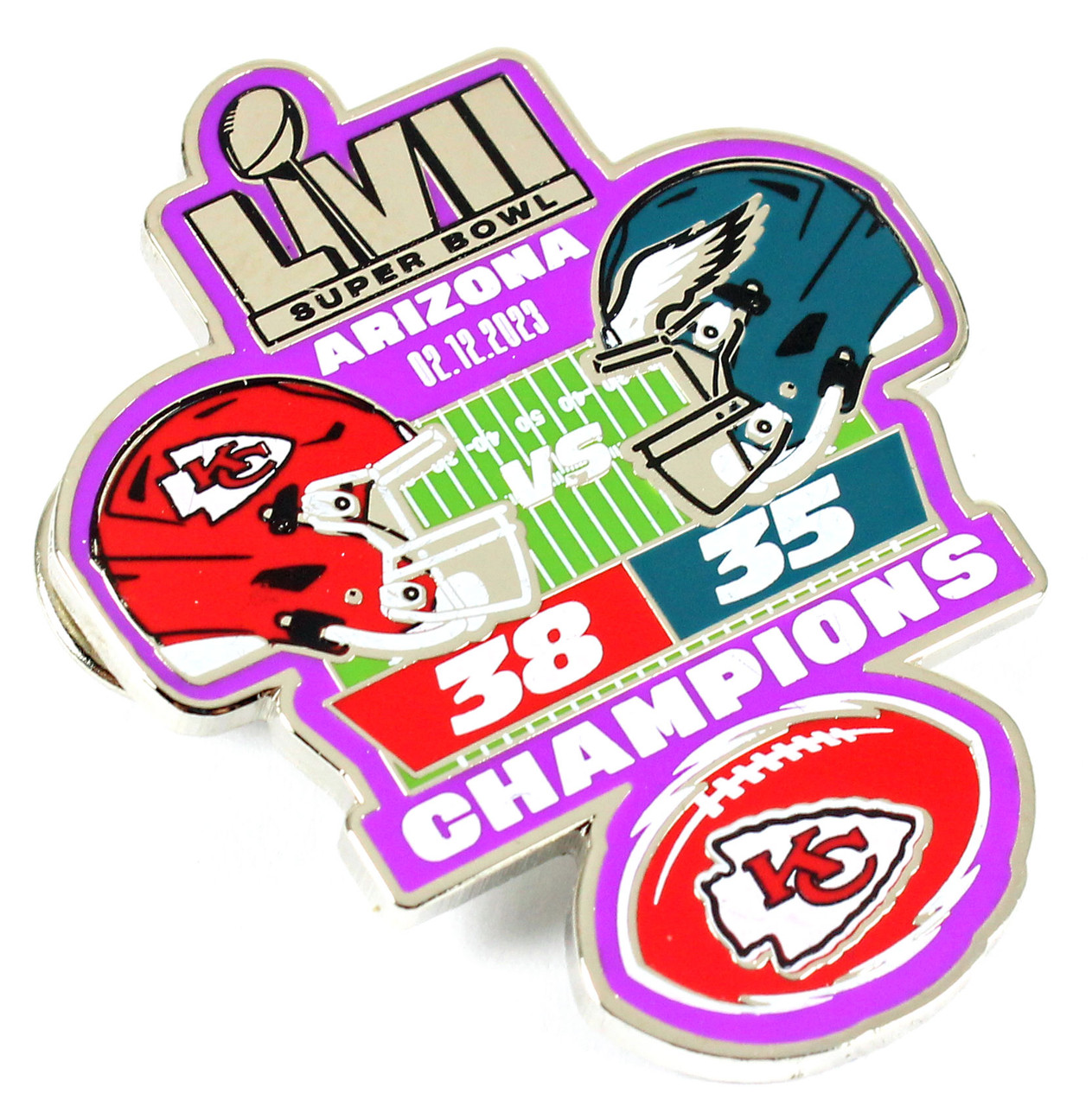 Kansas City Chiefs Super Bowl LVII 57 Championship Patch 5 Champions  Football