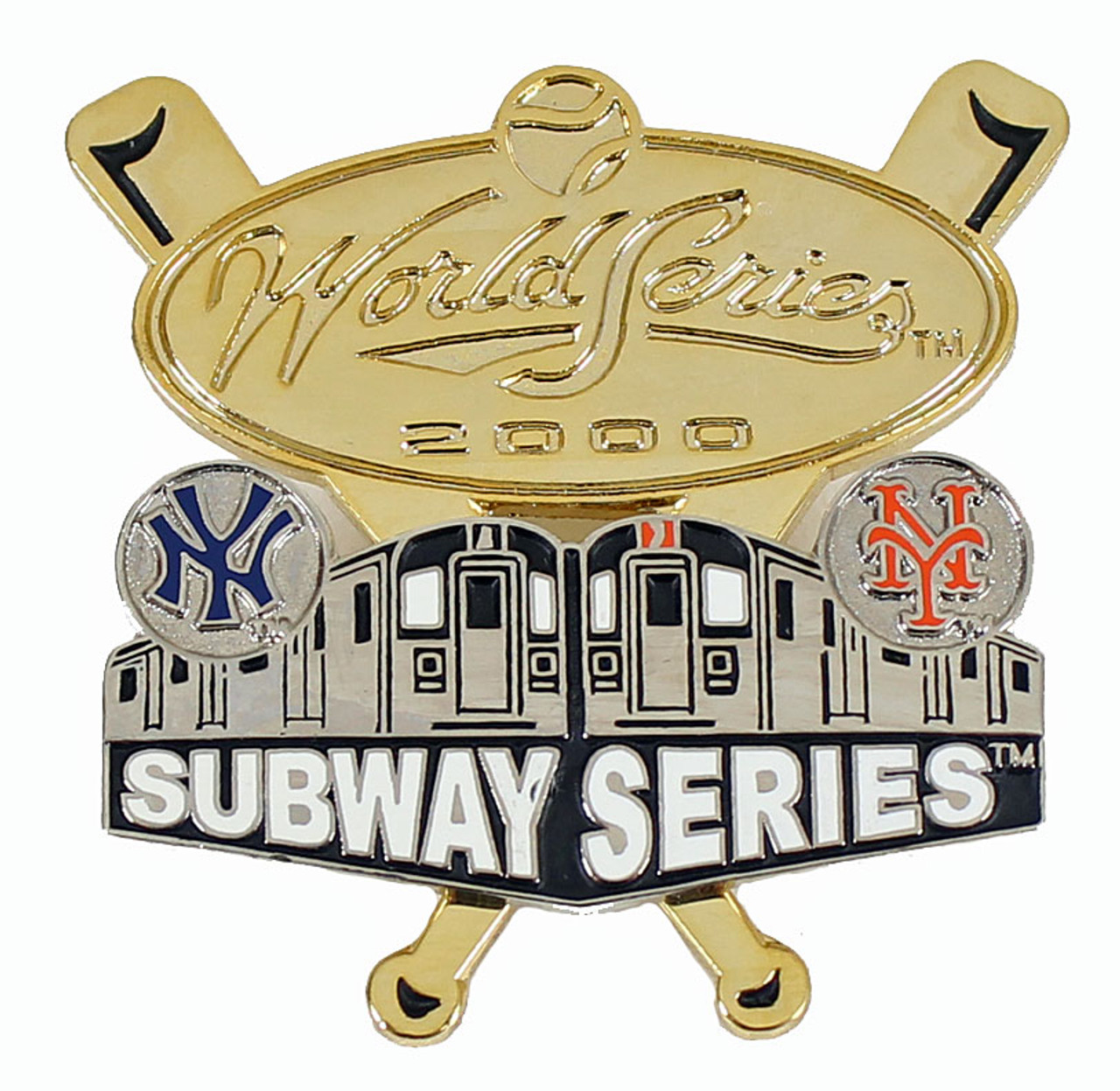 Yankees vs. Mets 2000 Subway Series Dueling Double Pin