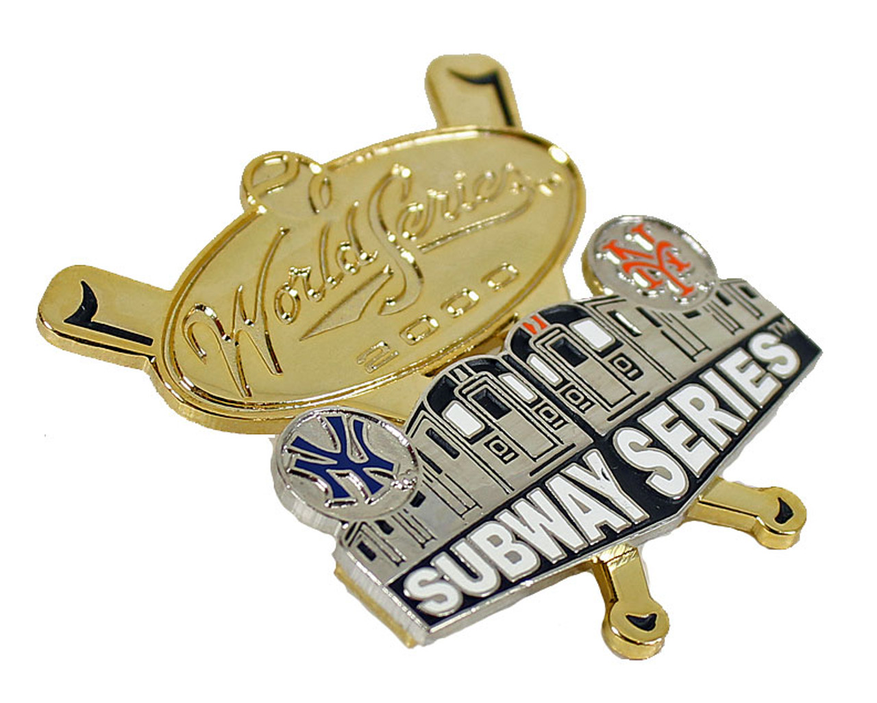 Yankees vs. Mets 2000 Subway Series Dueling Double Pin