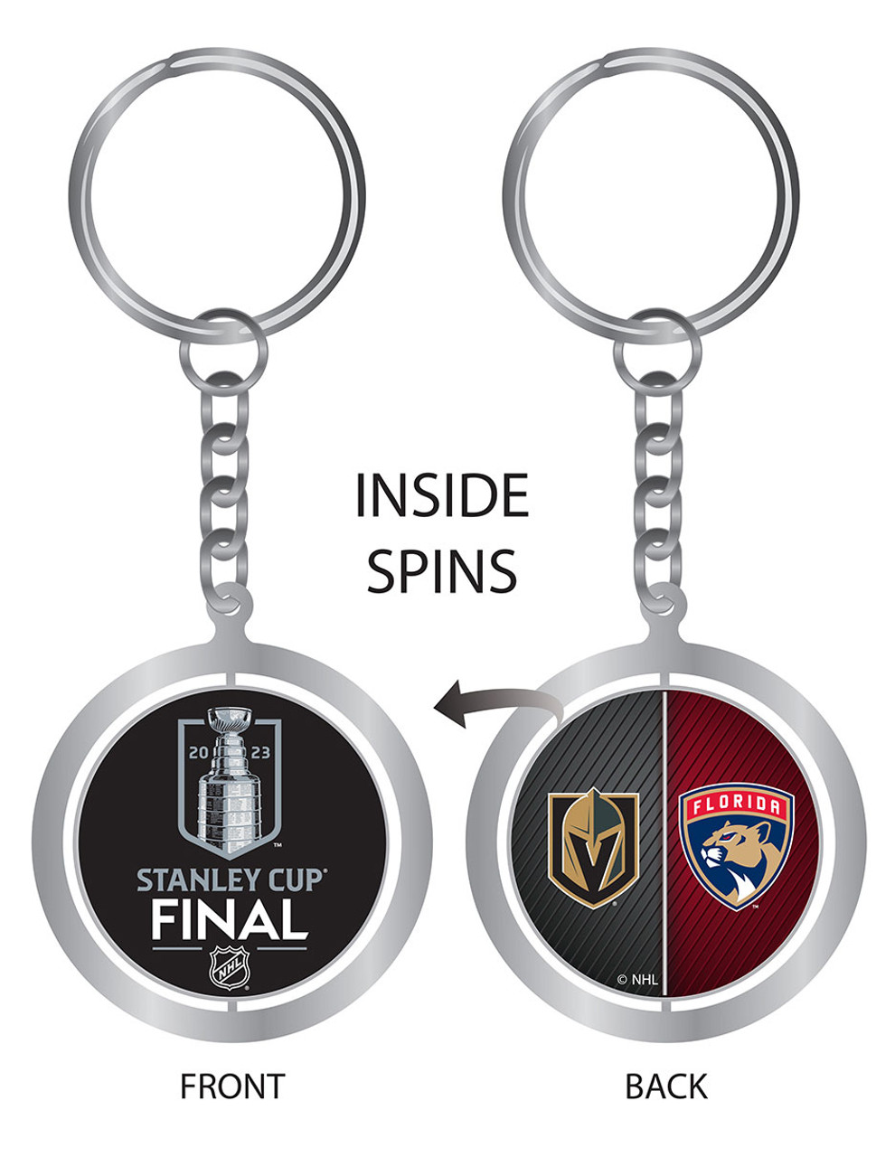 Vegas Knights 2023 NHL Stanley Cup Champs 2-Sided Key Chain