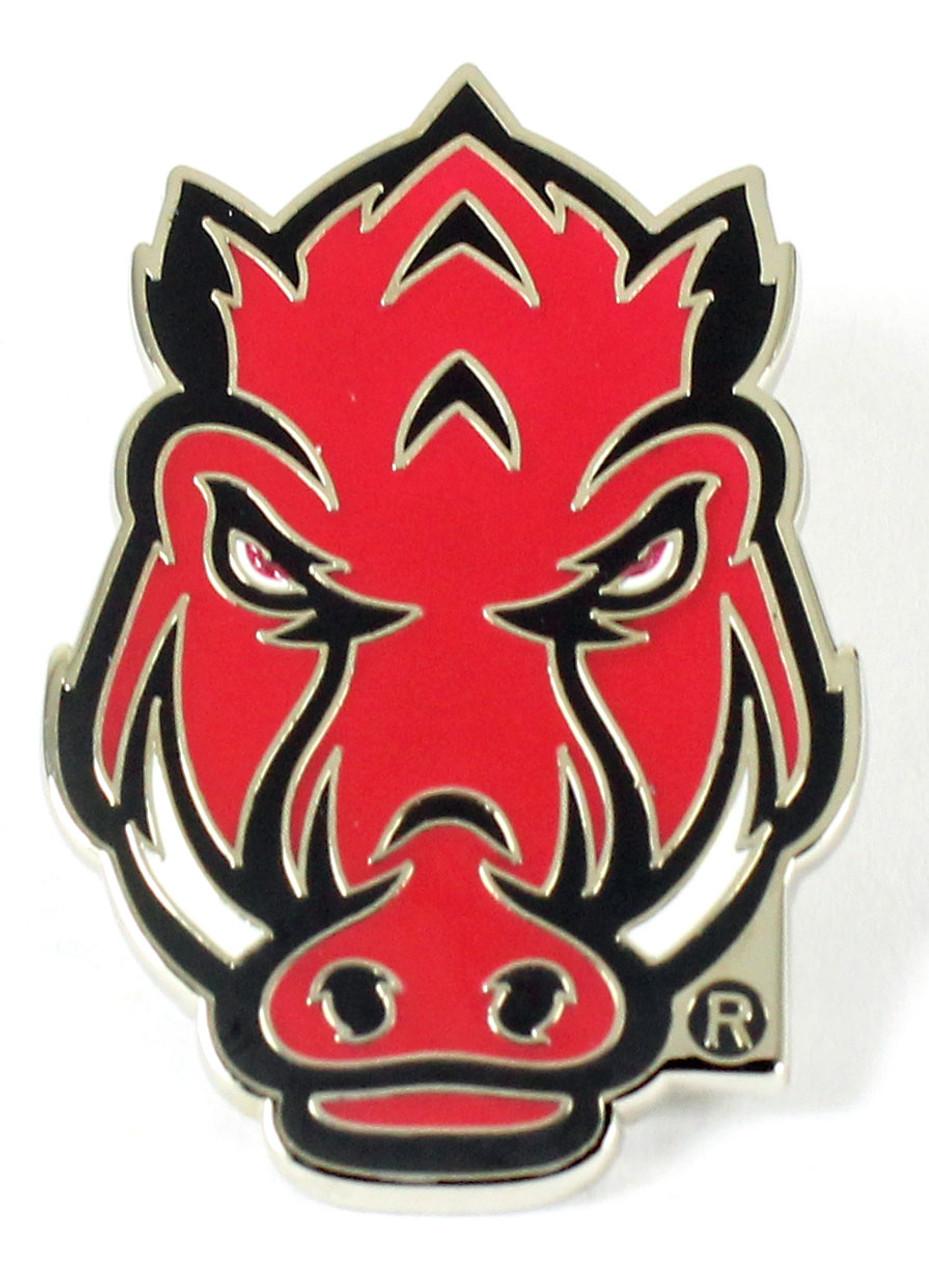 Arkansas Razorback Secondary Logo Pin arkansas-razorbacks-mascot-logo-multi-purpose-stencil