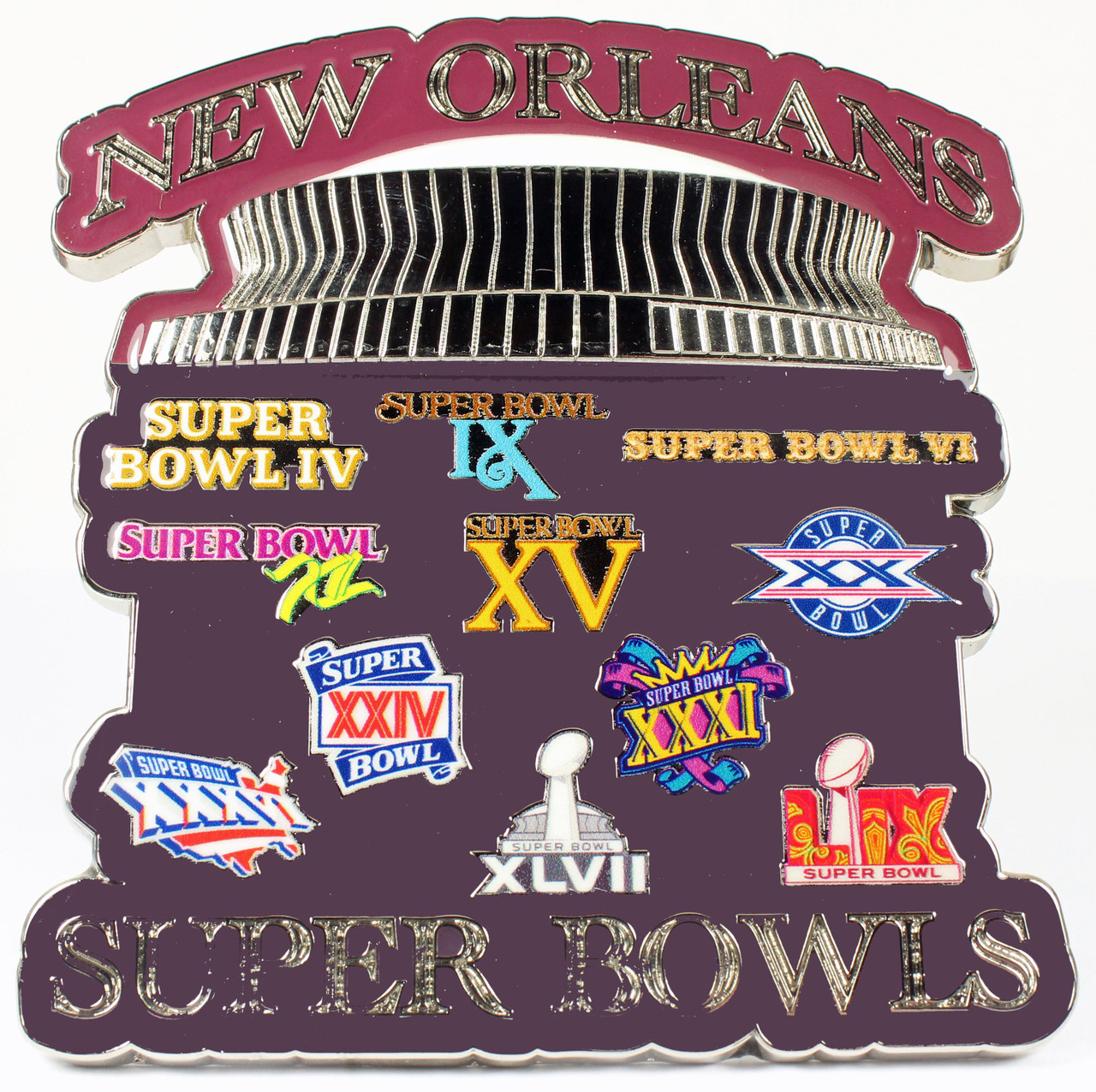 Super Bowl LIX (59) New Orleans Super Bowl History Stand Pin - 4