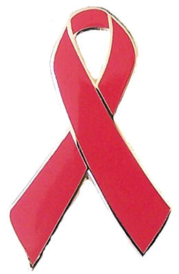 Red Ribbon Awareness Pin