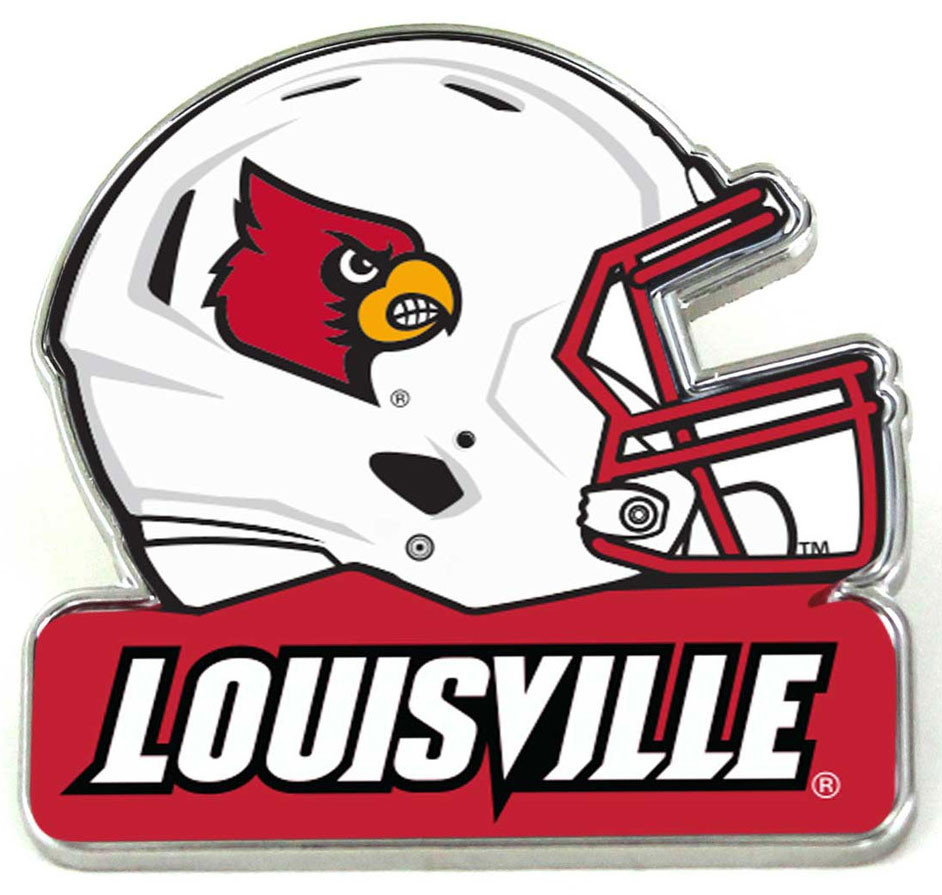 Louisville Cardinals Premier Football Helmet Pin, image size:942x895
