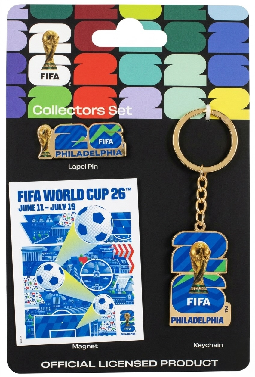 2026 FIFA World Cup Philadelphia Host City 3-Piece Set - Pin / Key