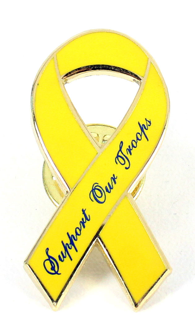 Yellow Riban Pin Support Our Troops Yellow Ribbon Pin