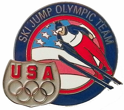 USA Olympic Team Ski Jump Pin