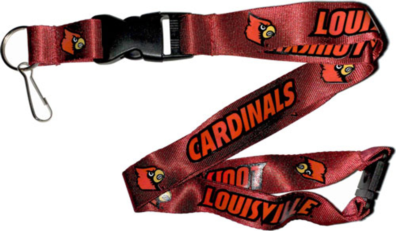 Louisville Cardinals ID Badge Lanyard Crystal Pearl Beaded 