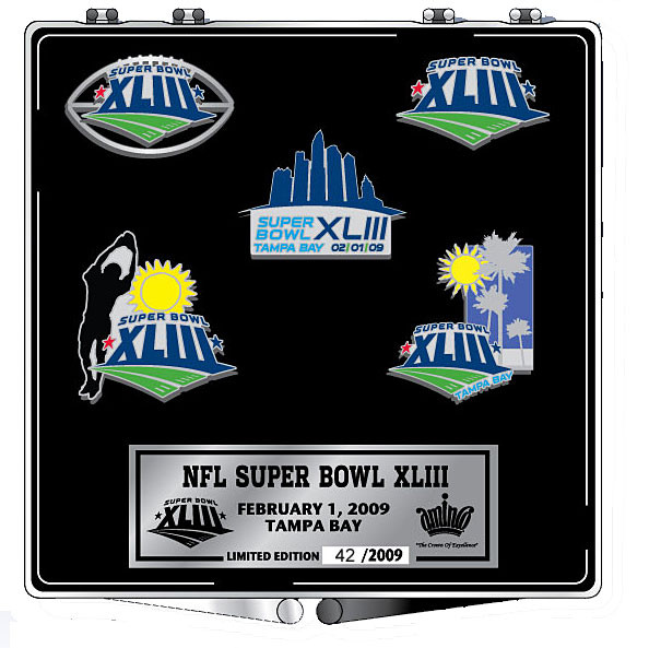 Super Bowl XLIII (43) Five Pin Commemorative Set Limited 2,009
