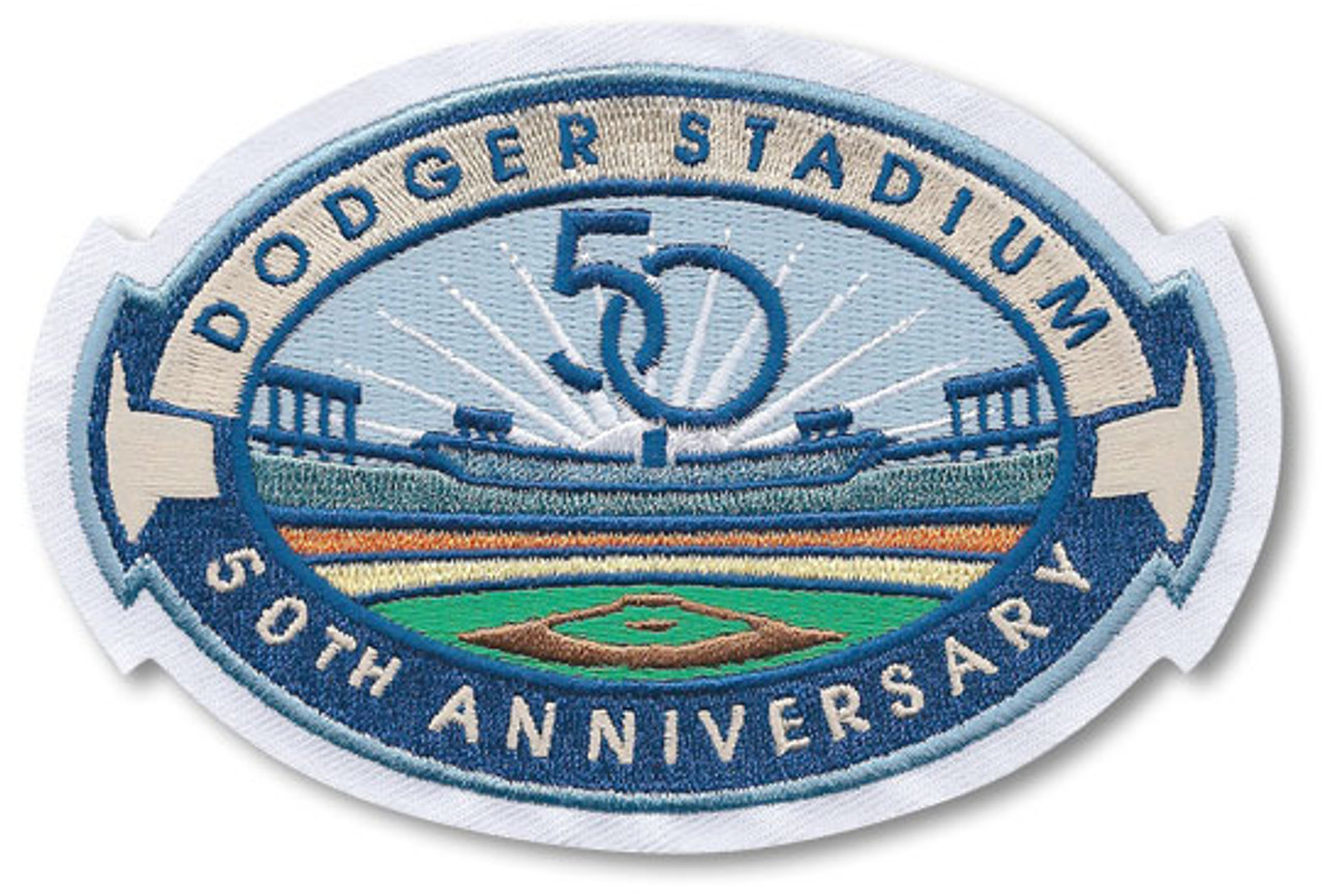 Los Angeles Dodger Stadium 50th Anniversary Logo Patch