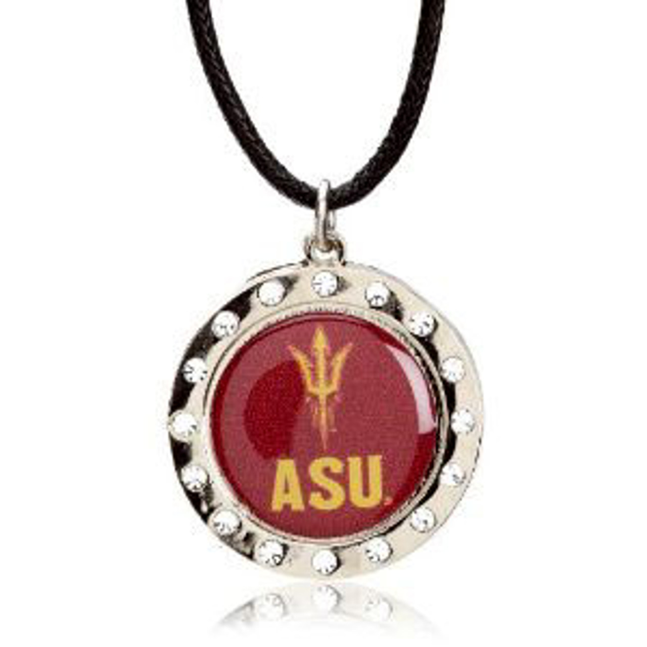 Arizona State Crystal Circle Necklace