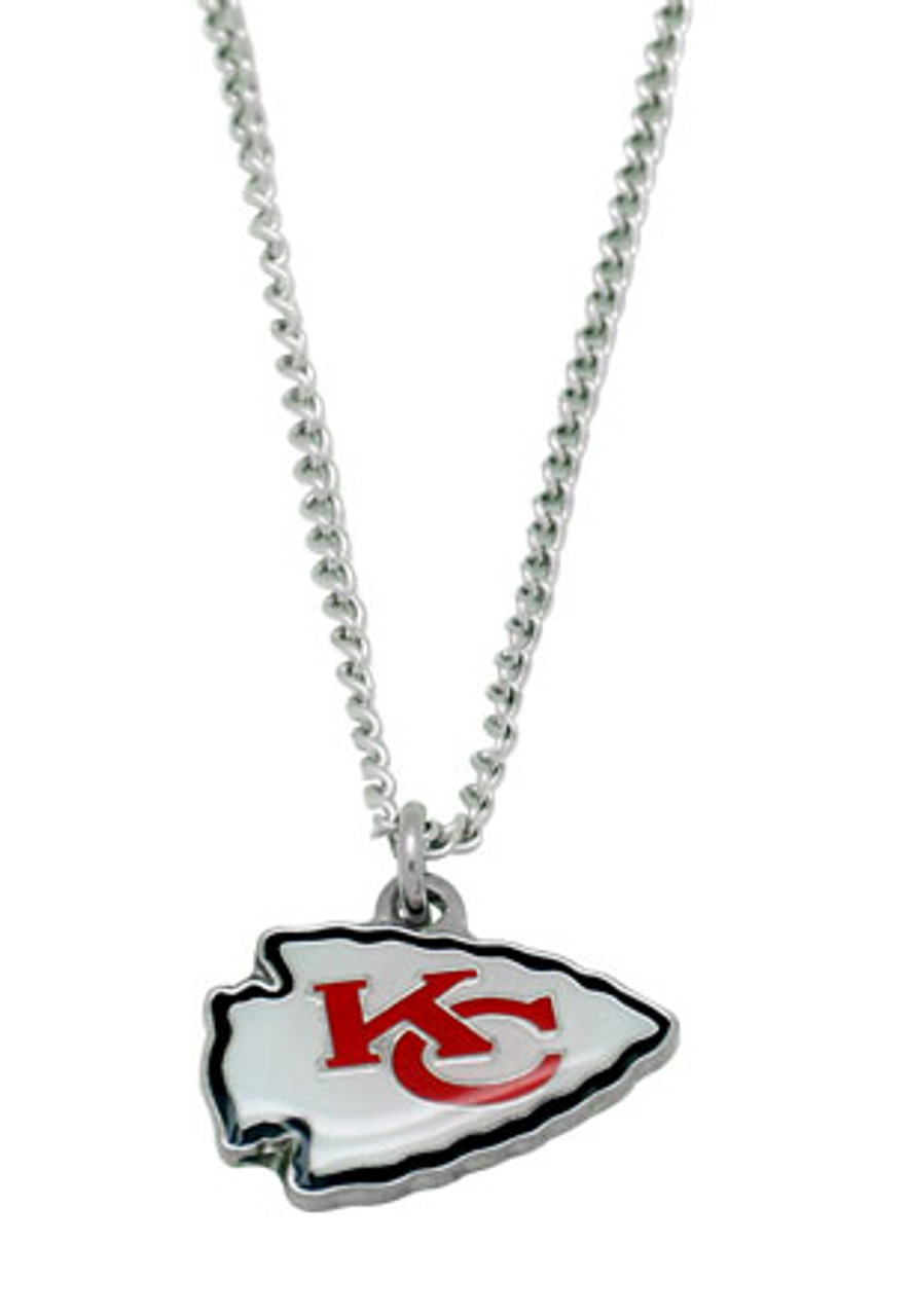 KANSAS CITY CHIEFS NFL BLING NECKLACE PENDANT CZ STAINLESS DOG TAG –  Samstagsandmore