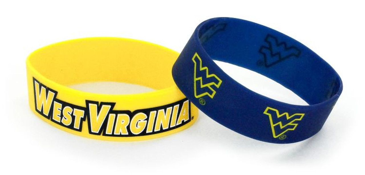 West Virginia Wide Wristbands (2 Pack)