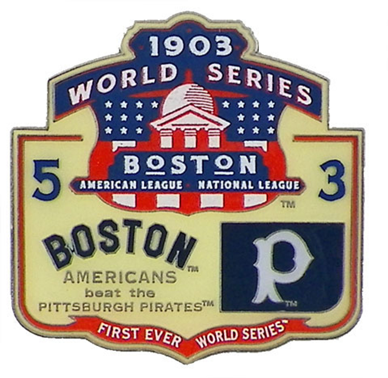 1903 World Series Commemorative Pin - Boston vs. Pittsburgh