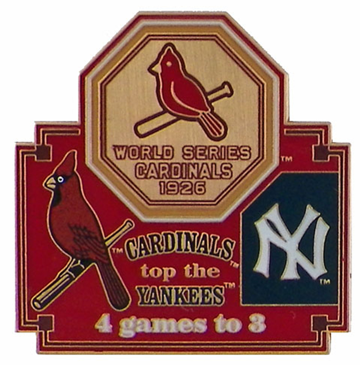 1926 World Series Commemorative Pin - Cardinals vs. Yankees
