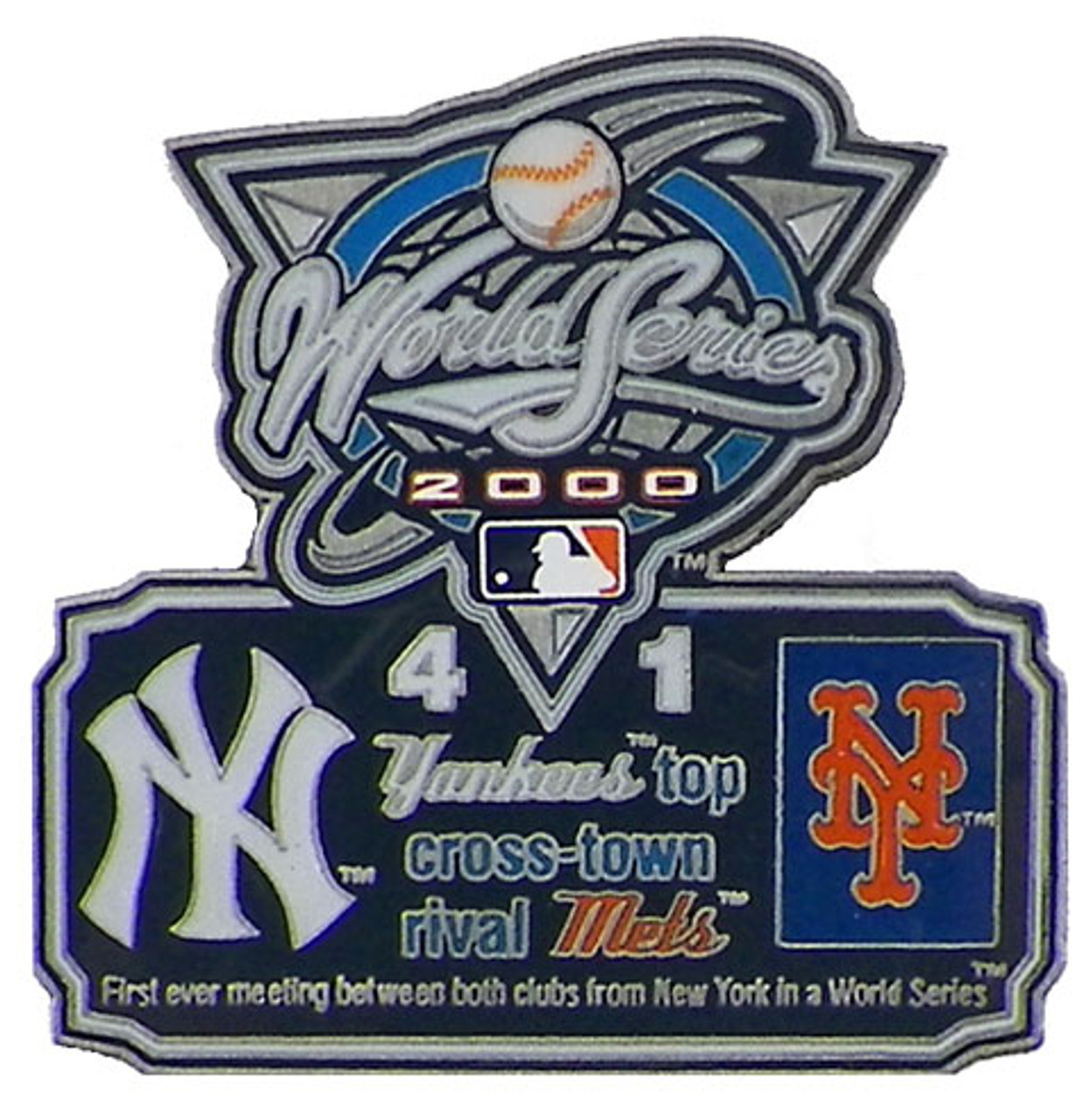 2000 World Series Commemorative Pin - Yankees vs. Mets