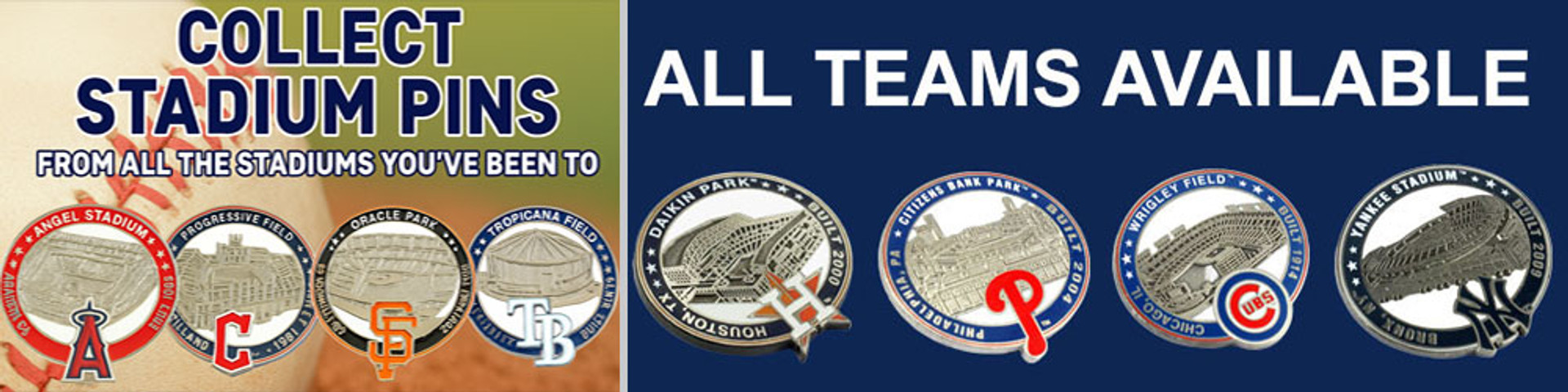 MLB Stadium pins