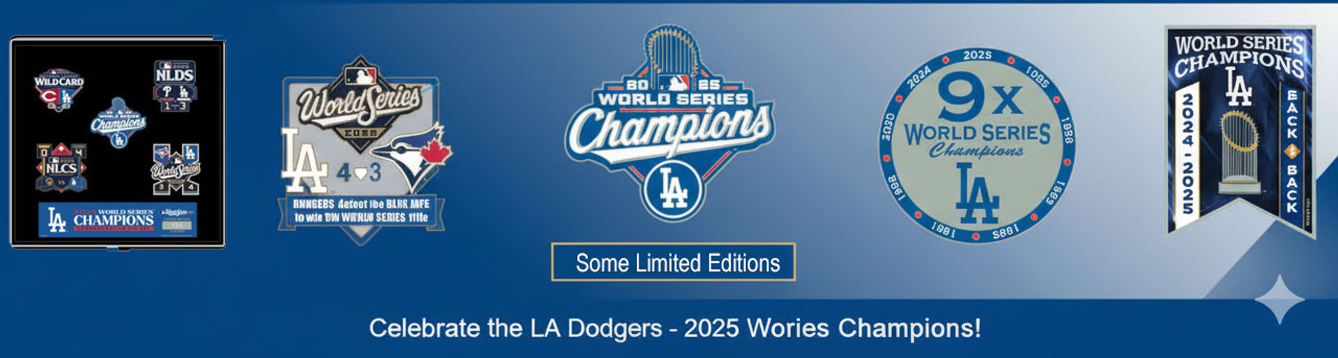 Dodgers 2025 world series champs pins
