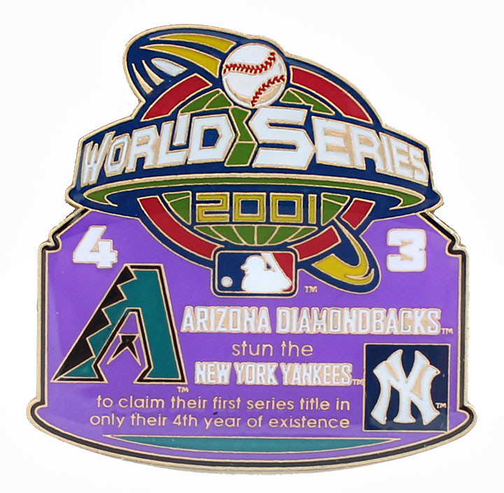 2001 World Series Commemorative Pin - Diamondbacks vs. Yankees