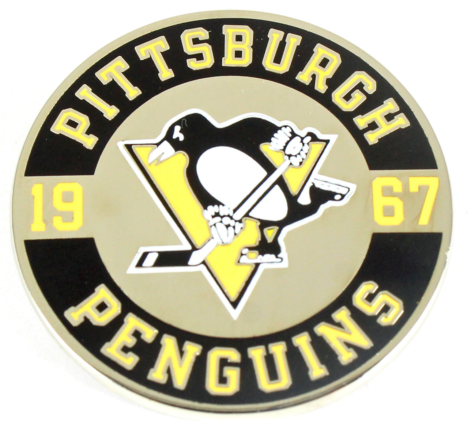 Pittsburgh Penguins Set Banner Da Parete Con Puntine E Cuscinetti Adesivi - 30,5x76,2 Cm, Ufficiale NHL