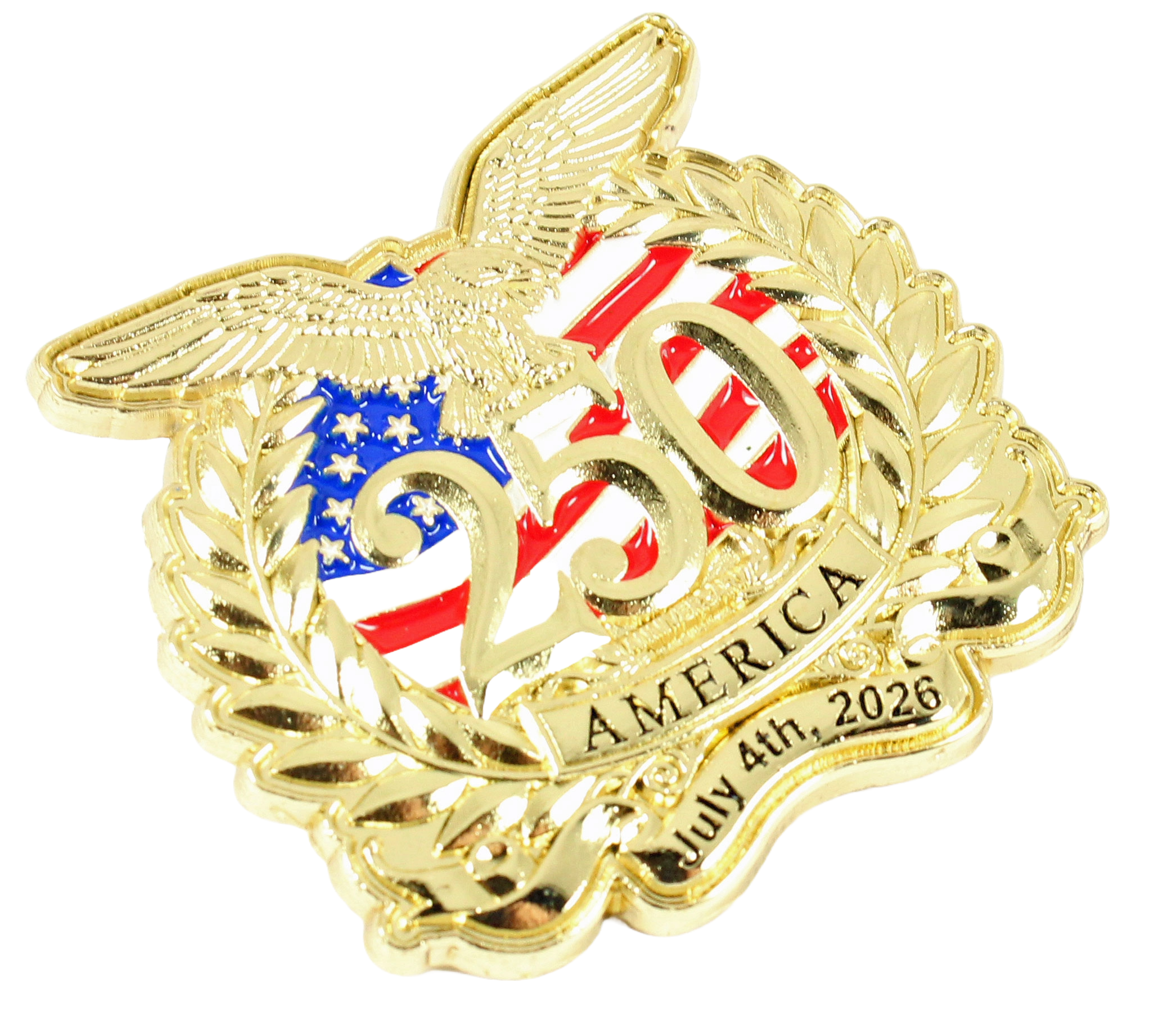 America 250th Anniversary Gold 3-D Pin #3 - Limited 2,026