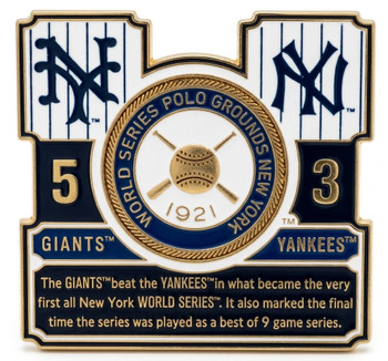 1921 World Series Commemorative Pin - Giants vs. Yankees