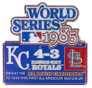 1985 World Series Commemorative Pin - Royals vs. Cardinals