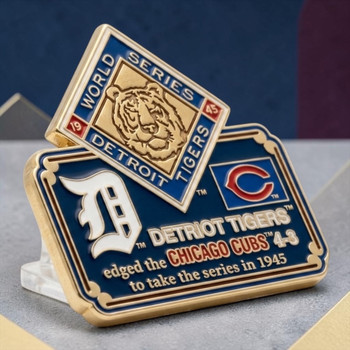 1945 World Series Commemorative Pin - Tigers vs. Cubs