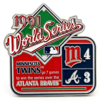 1991 World Series Commemorative Pin - Twins vs. Braves