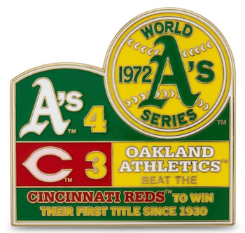 1972 World Series Commemorative Pin - Athletics vs. Reds