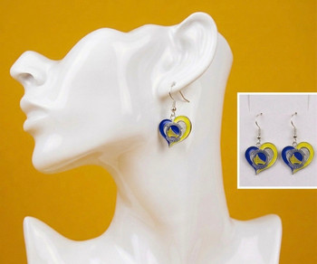 Golden State Warriors Swirl Heart Earrings