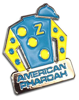 American Pharoah Triple Crown Jockey Silks Pin