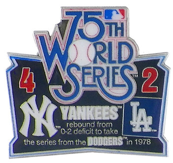 1978 World Series Commemorative Pin - Yankees vs. Dodgers