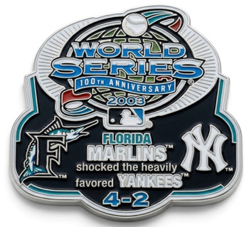 2003 World Series Commemorative Pin - Marlins vs. Yankees
