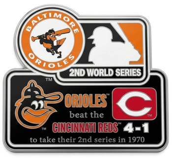 1970 World Series Commemorative Pin - Orioles vs. Reds