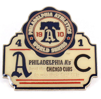 1910 World Series Commemorative Pin - A's vs Cubs